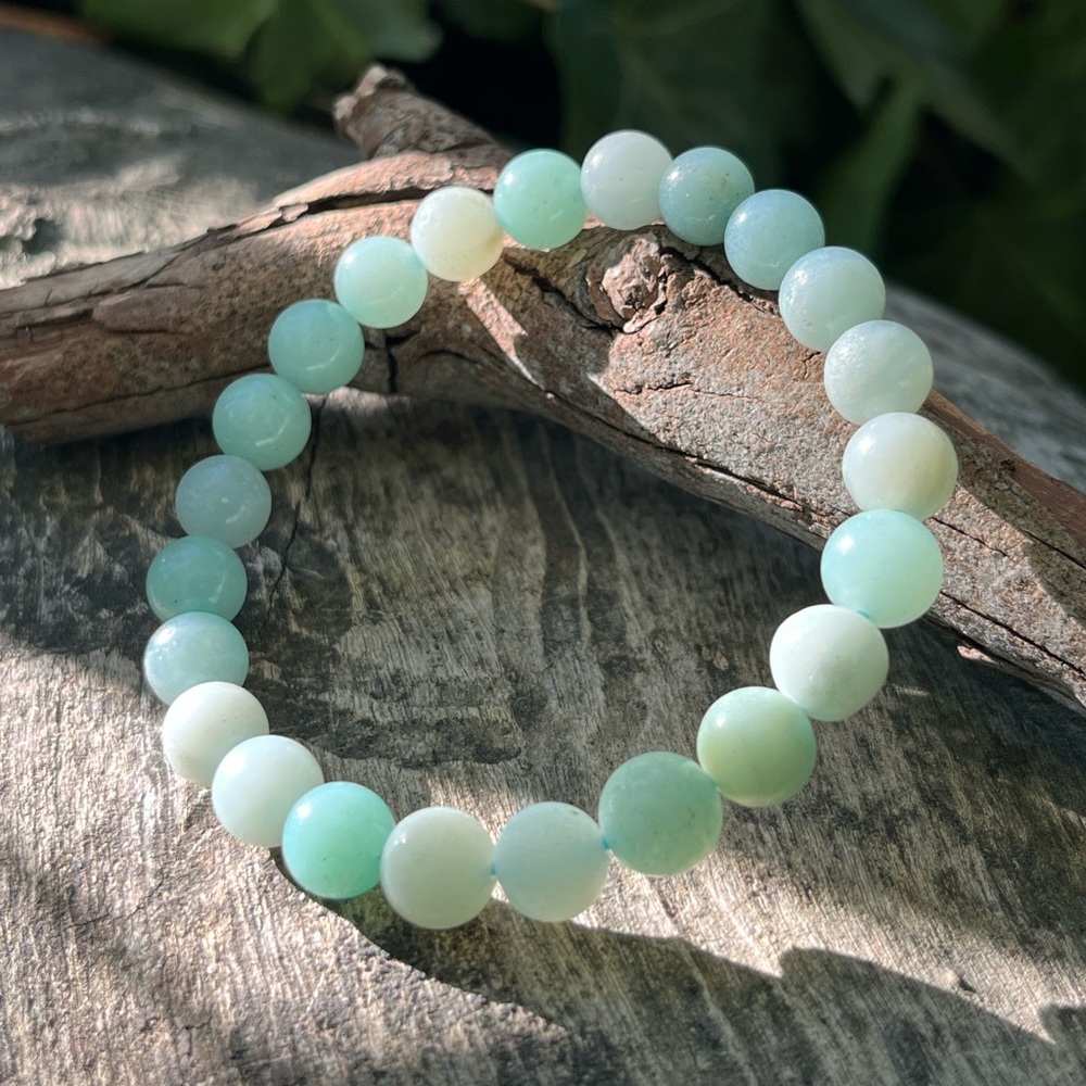 8mm stretchable carribean calcite‎ bracelet